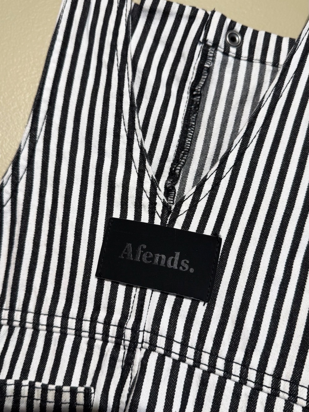 Afends. 100% Cotton Striped Straight Leg Dungarees - Picture 10 of 16